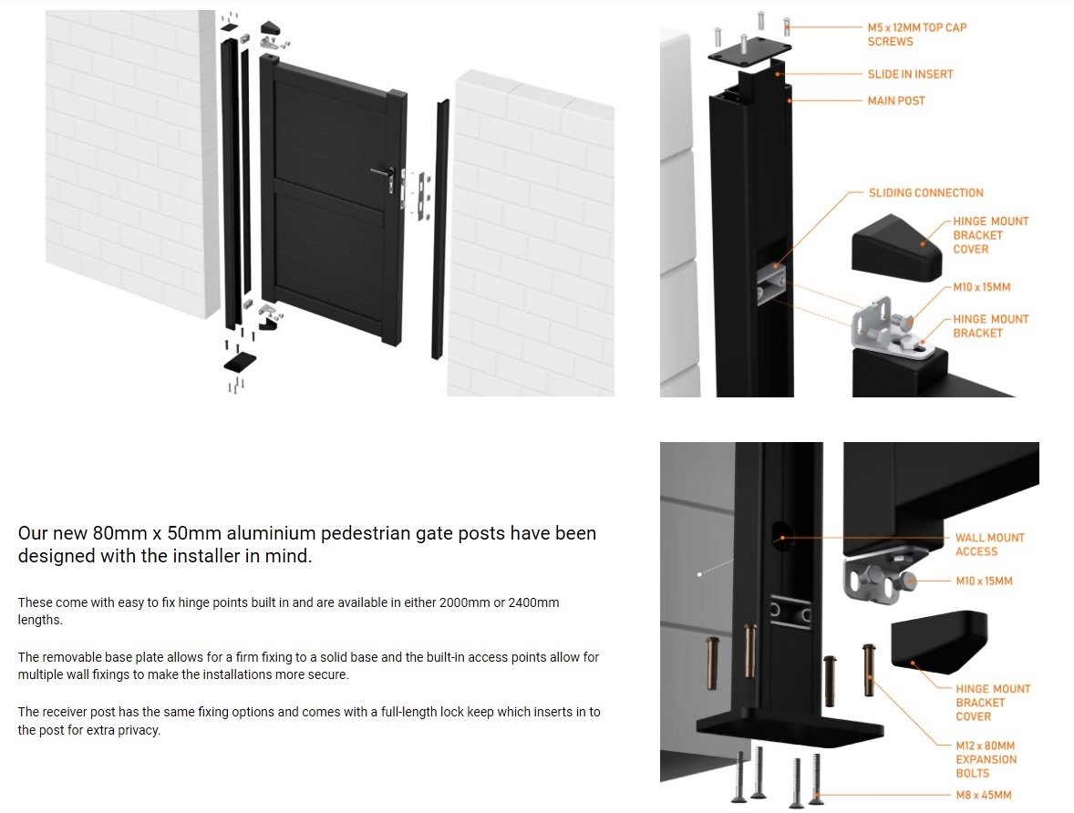 Pedestrian Gate Post Info image