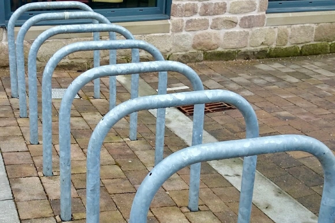 Galvanised bike stand on sale