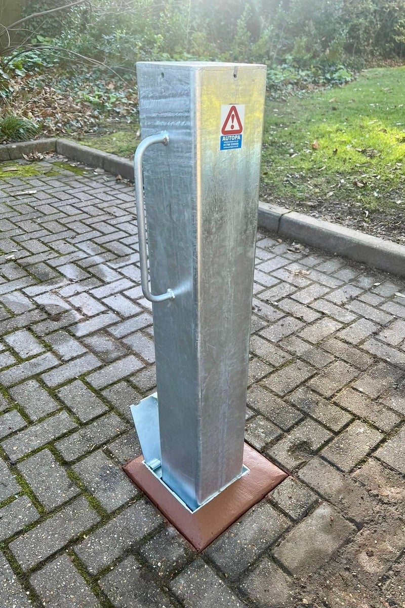 Bollard Steel (50-150mm Square) 900mm above ground - Flat Cap image