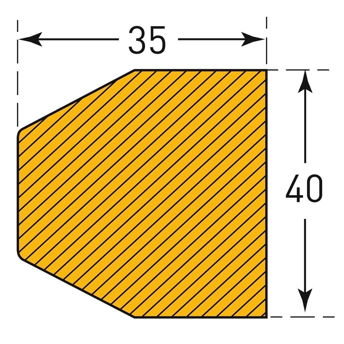 Side view Image of Adhesive Fixing Size 40x35mm  image