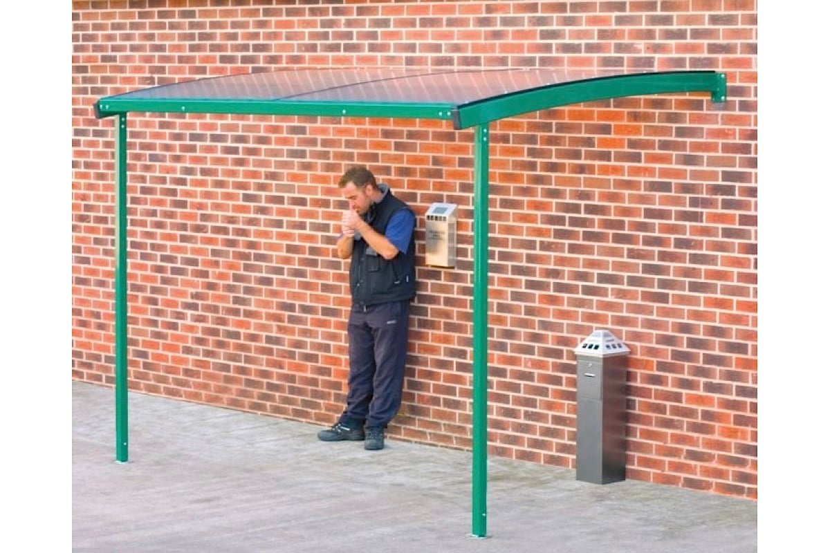  Shelter -Smoking Wall Mounted-Large-Fixed to wall and floor image