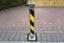 Telescopic Hi Vis Chevron Banded Bollard/Post in-situ on driveway image