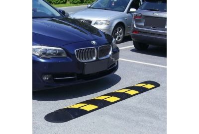 Car approaching speed bump