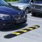 Car approaching speed bump
