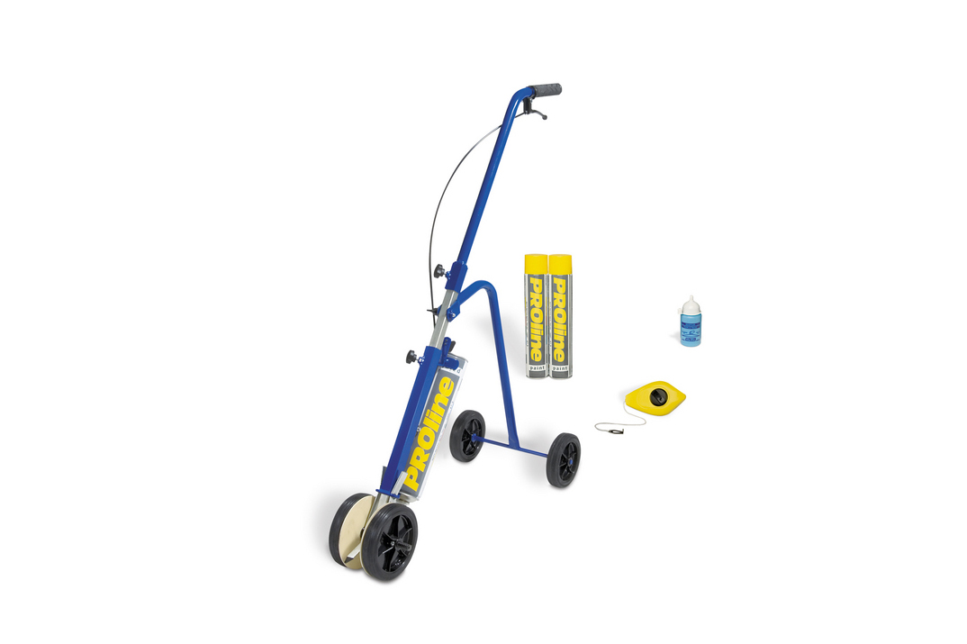 PROline Marking System Kit: (Yellow or White)
All-In Solution for Indoors or Outdoors 
Fast & Easy Cost-Effective Solution Package