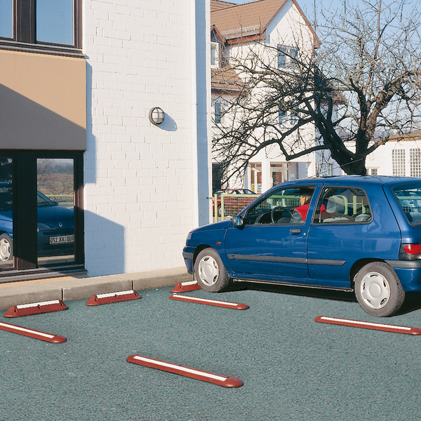 Parking Bay Markers to highlight parking spaces. Red or black, from recycled materials. Recommended by customers. 