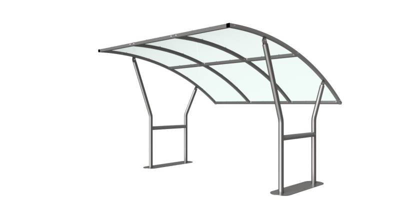 Cambridge Bike Shelter (Polycarbonate Roof): 
Single Sided (4-12 Bikes) Strong & Spacious