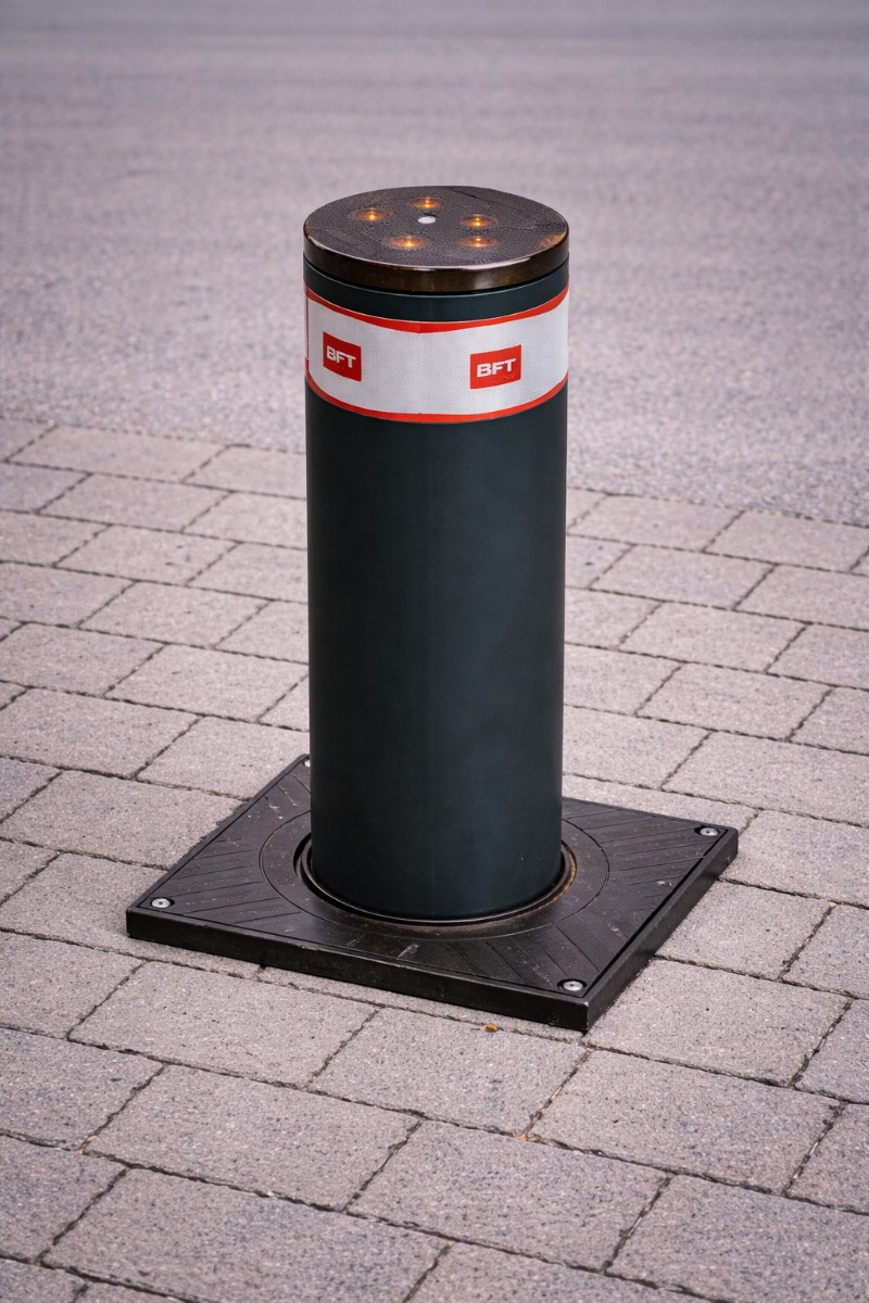 Automatic Hydraulic Bollard 600mm high. Commercial Intensive use BFT Pillar 600