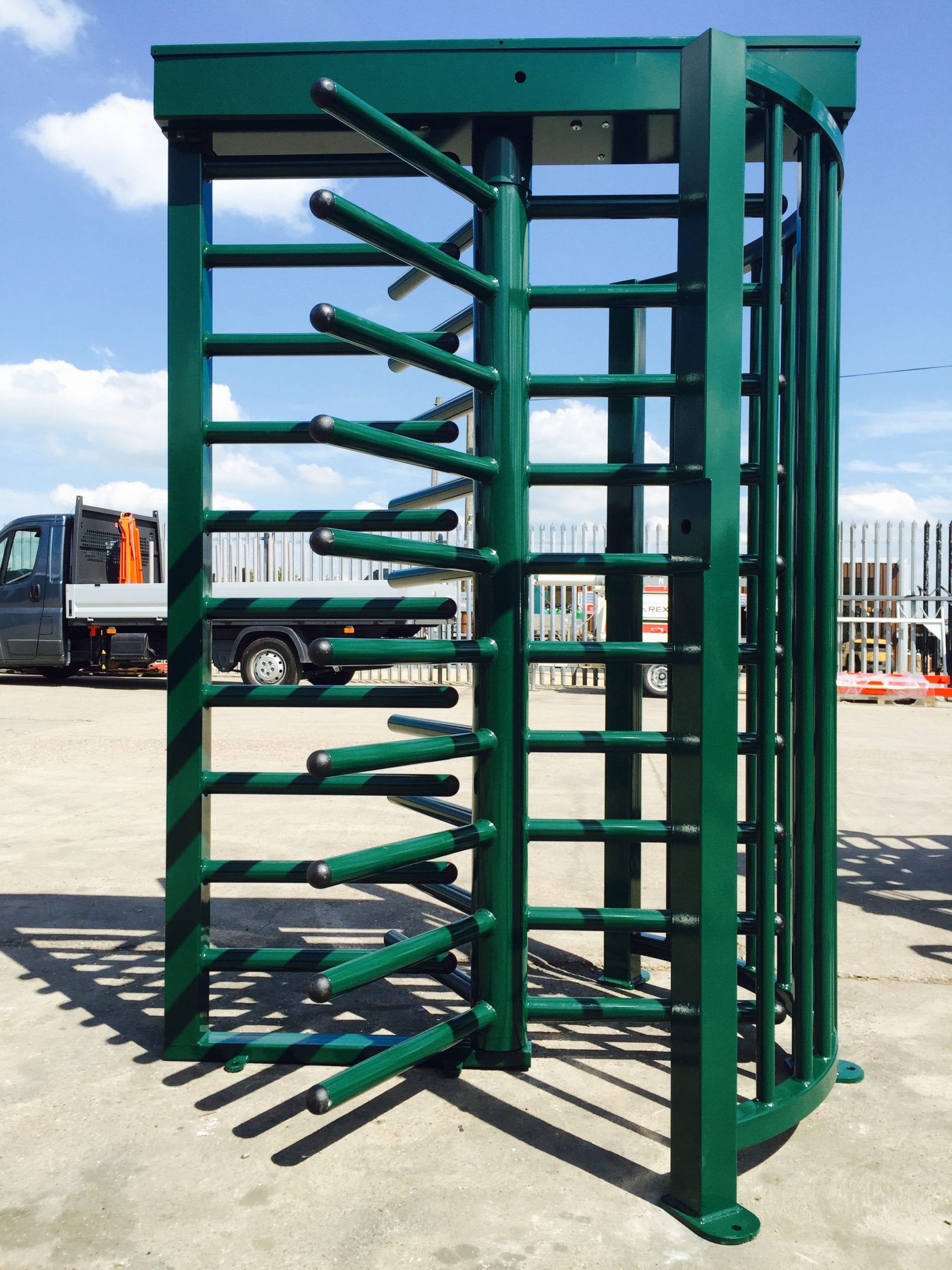 Pedestrian Turnstile - Fully Automatic, 3 wing, full height and colour coated.