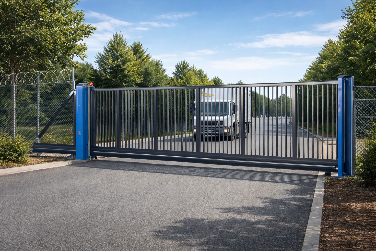 Aluminium Manual Cantilever Sliding Gate upto 10.0m wide and 3.m high