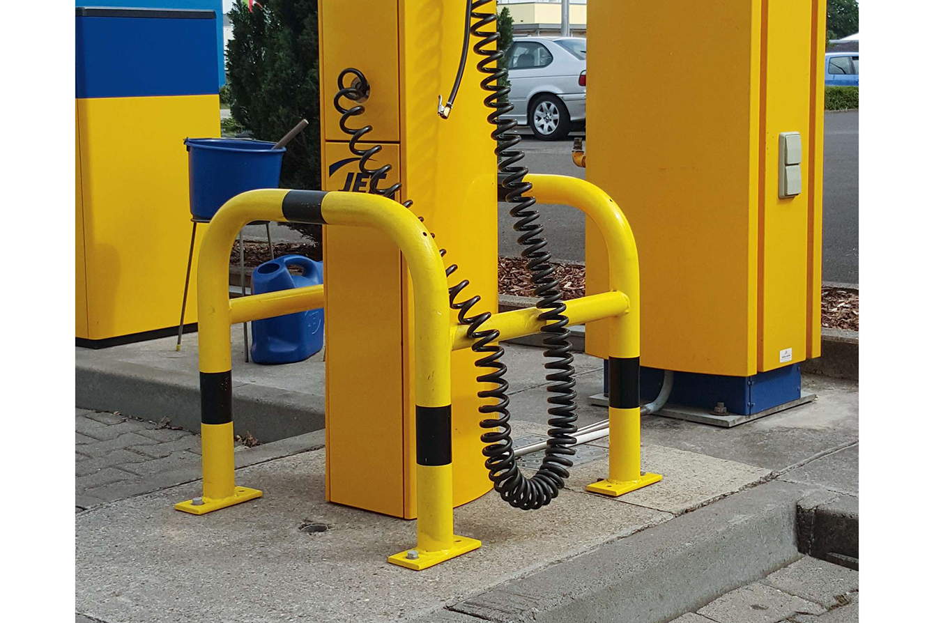 Hooped barrier for protection of surround of Electric Vehicle Charging post/Lamp post, posts...etc guard against collision damage