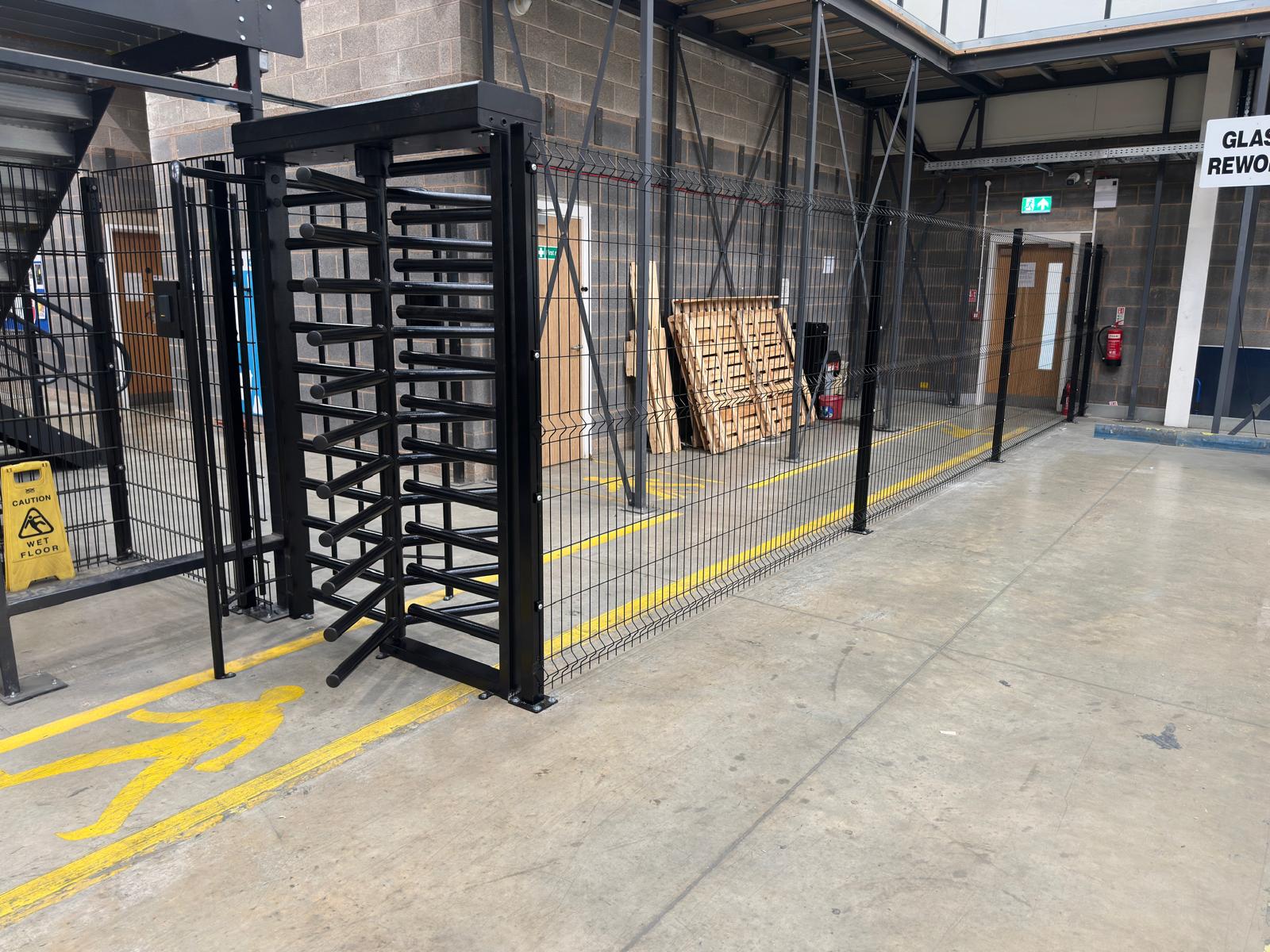 Single turnstile in black - fencing not included
