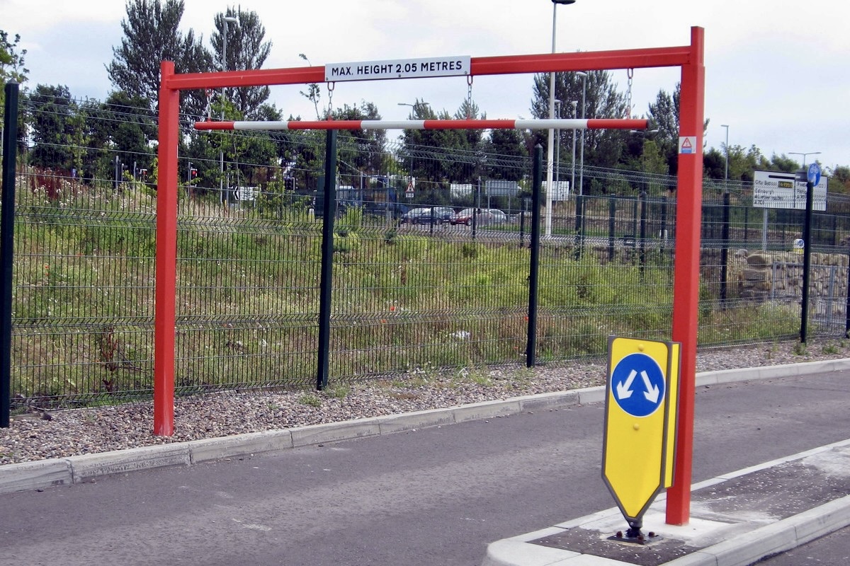 Height Restriction Barrier Fixed and Galvanised as standard. Available 3m - 7m Wide x 2.2m High