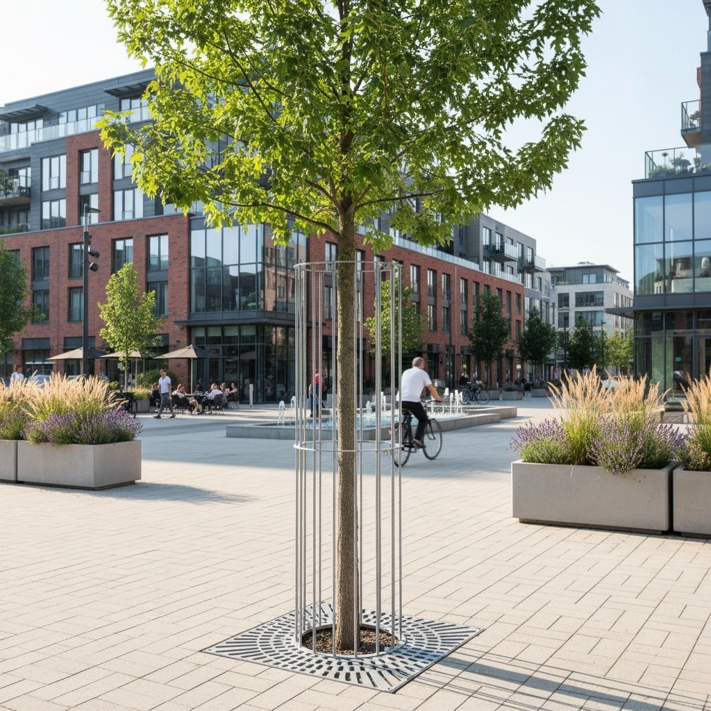 Heavy Duty Galvanised Round Tree Guards + Grilles
1.8m High | 450/500/600mm Aperture Choice