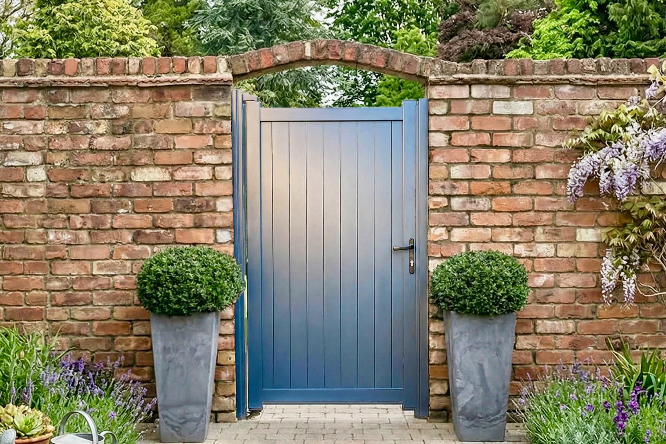 Garden Side Gate Flat Topped with Vertical Infill 