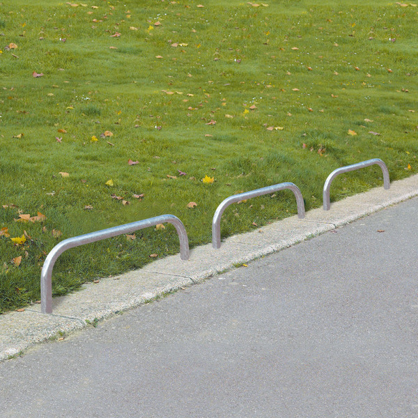 Hooped Barrier Low Level - Knee Rail For Perimeters or Parking Barrier, Galvanised & Concreted in only.