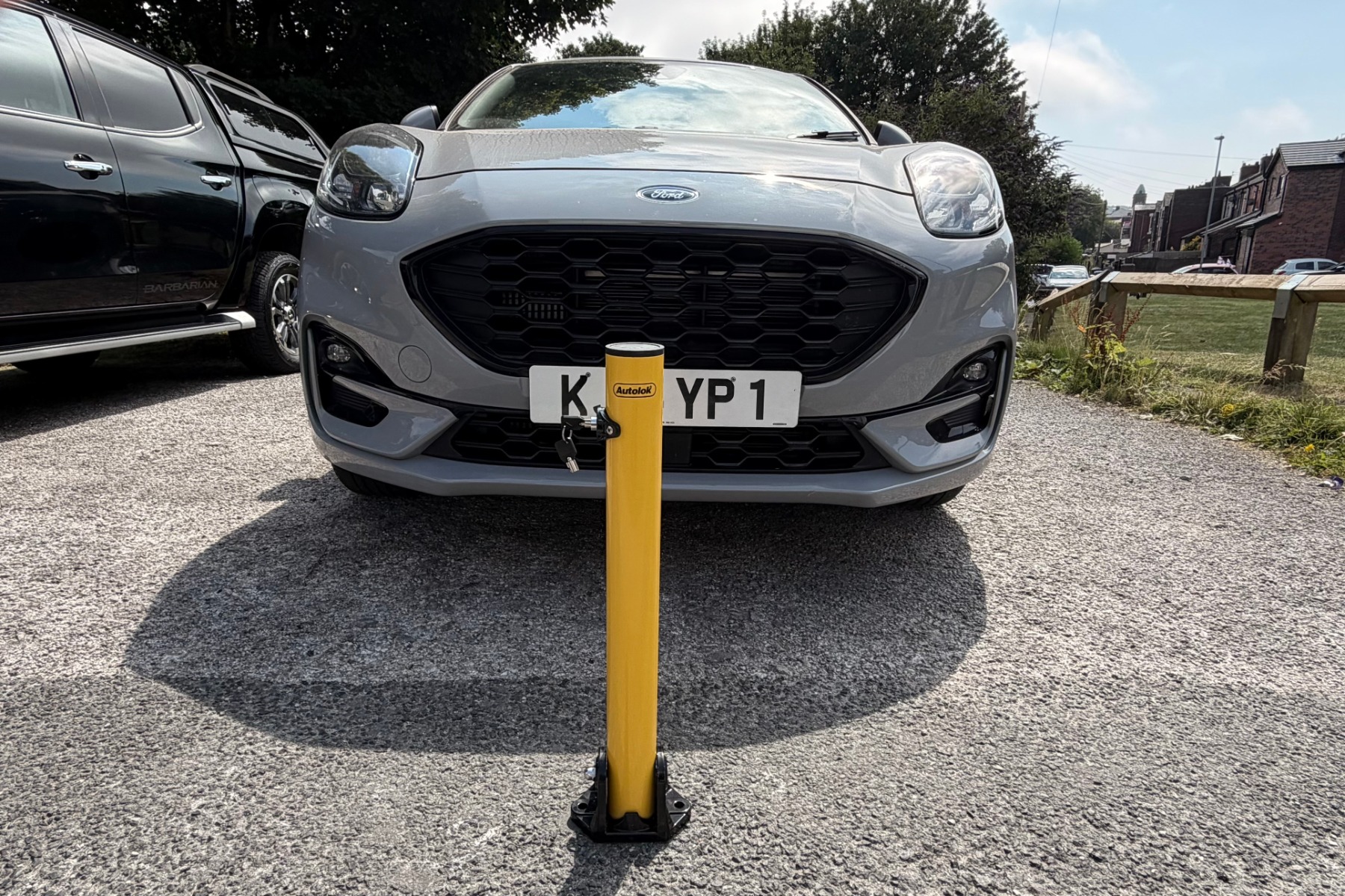Autolok KYP1 Folding Parking Post shown in locked position