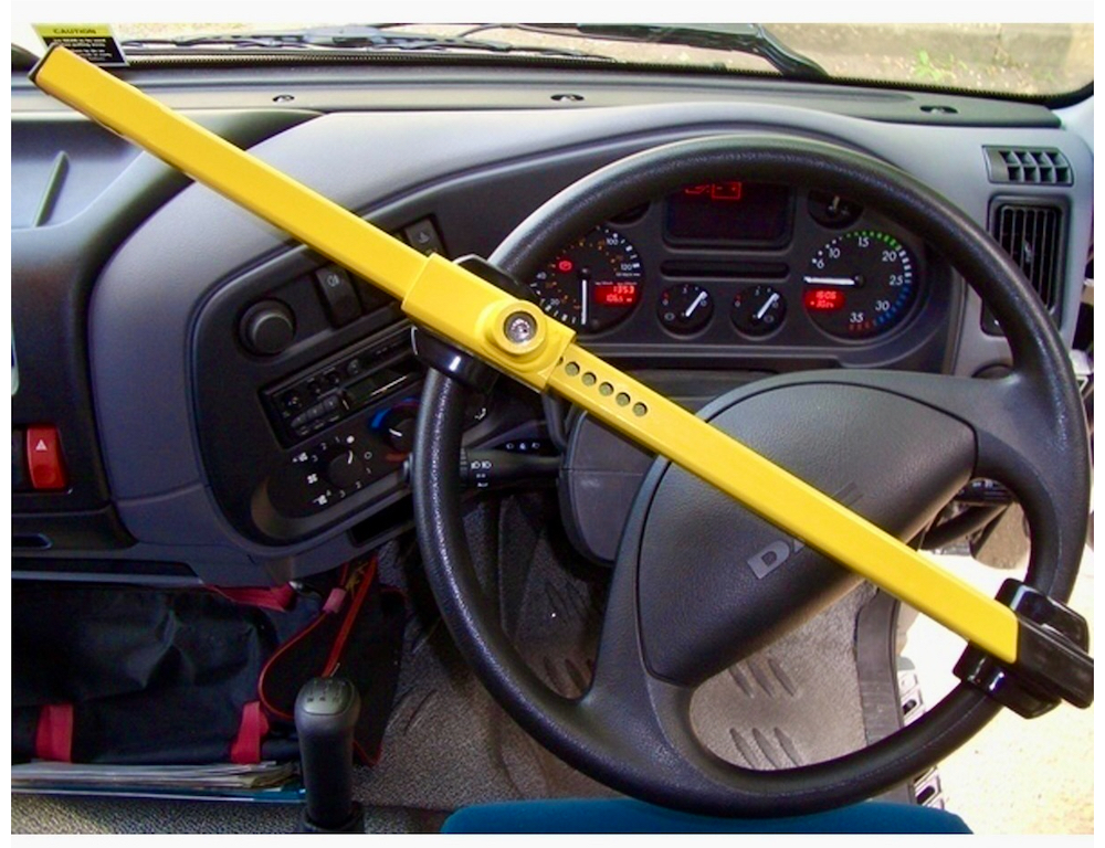 Steering Wheel Locks - Made in UK-quick and easy to fit-Hated by car thieves - Easy to fit & 5 year warranty.