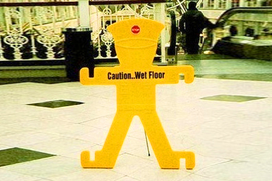 Safety barrier & Warning Sign - Stand alone or link