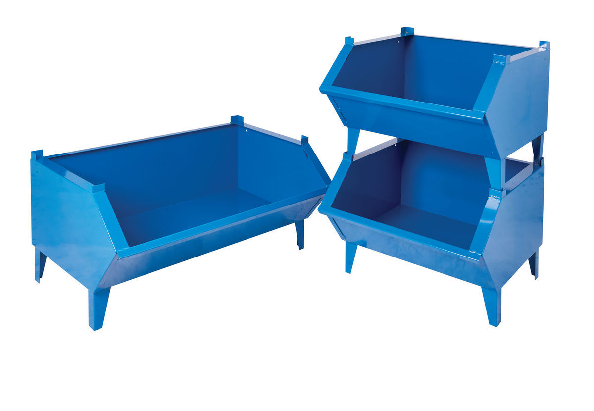 Box Pallets, Industrial container with chute side for easy access. Stackable
