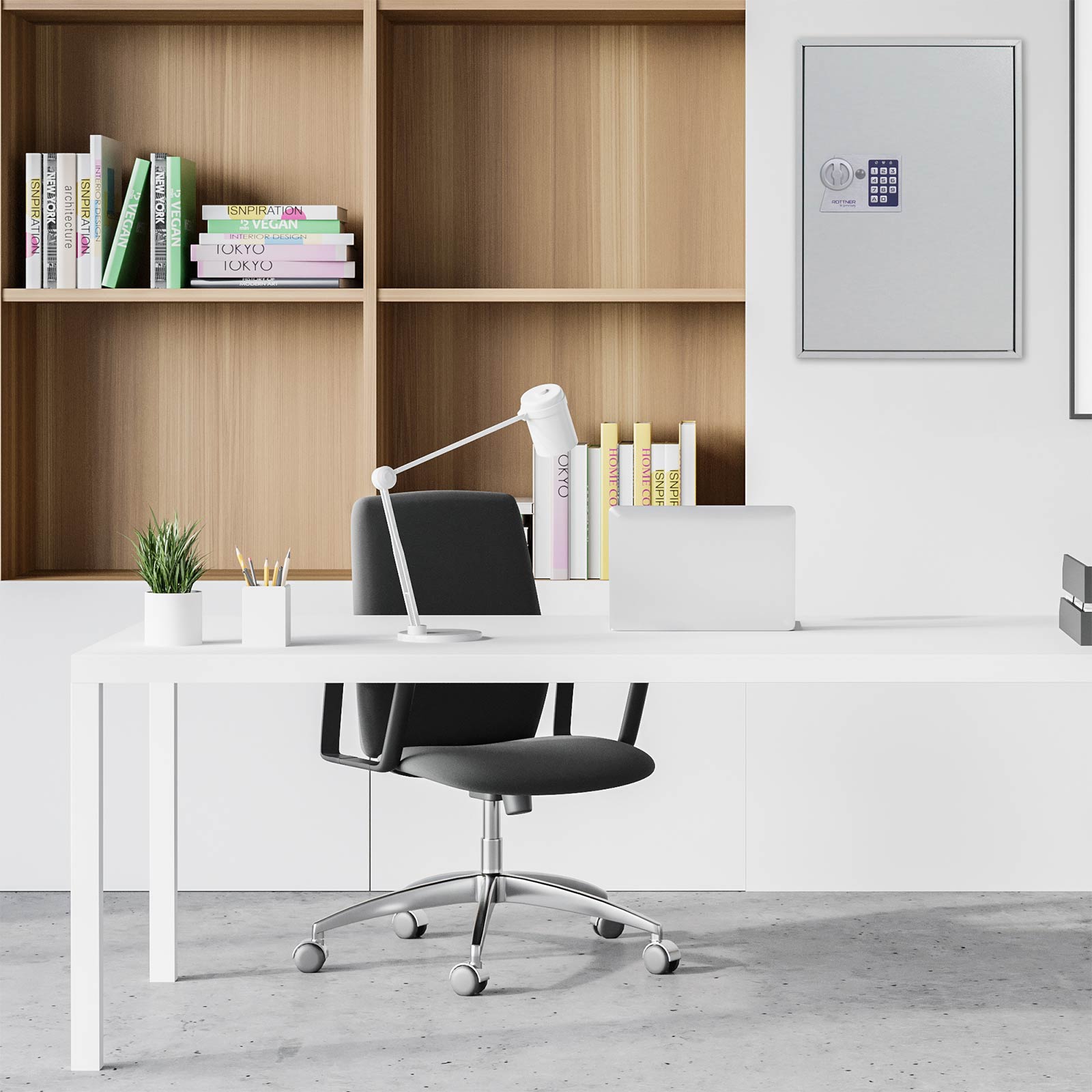 Key Cabinet in Light Grey: S 100 
LED Automatic Electronic Lock