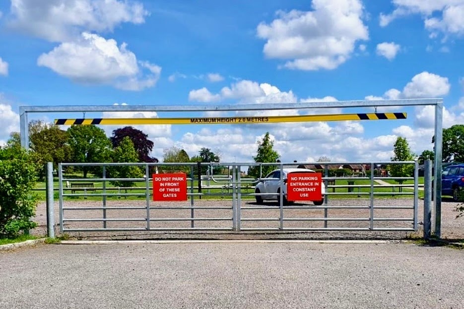 Height Restriction Barrier Fixed. Available between 3 - 10m Wide and 1.9 - 2.3m High. Choice of finishes and fitting type.