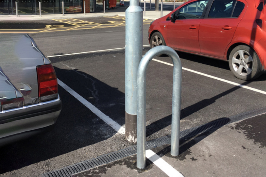 Streetlight Protection: Hooped Bollard (3 Dia. x 3 Ht.) Galvanised or Stainless Steel