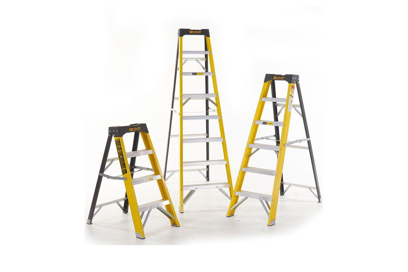Stepladders in Swingback Style Glass Fibre insulated to 30,000 volts