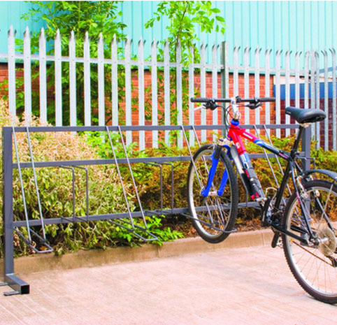 Twin-Level Bike Rack: Space-Saving Storage for 6 or 8 Bikes - Use Freestanding or in Shelters for Flexible, Secure Parking