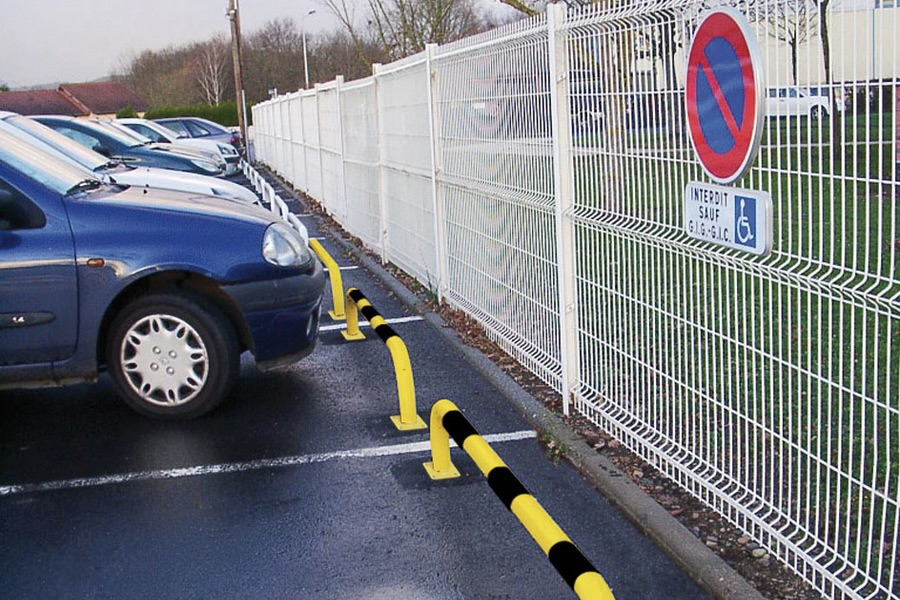 Low-Level High-Visibility Hoop Barriers: H300mmBolt Down Fixing Lengths of 1, 1.5m & 2 MetresEncompassing Security Protection + 5yr Warranty