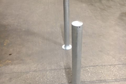 Bollards Steel (60-219mm Diameter) 1000mm High - Galvanised with Optional Finishes - Bolt down.