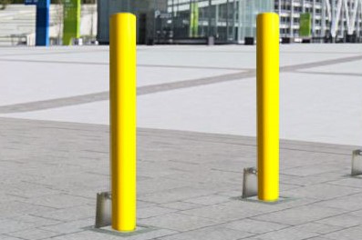 High-Vis Removable Steel Bollard (60-193mm)
900mm High | Galvanised & Yellow Finish