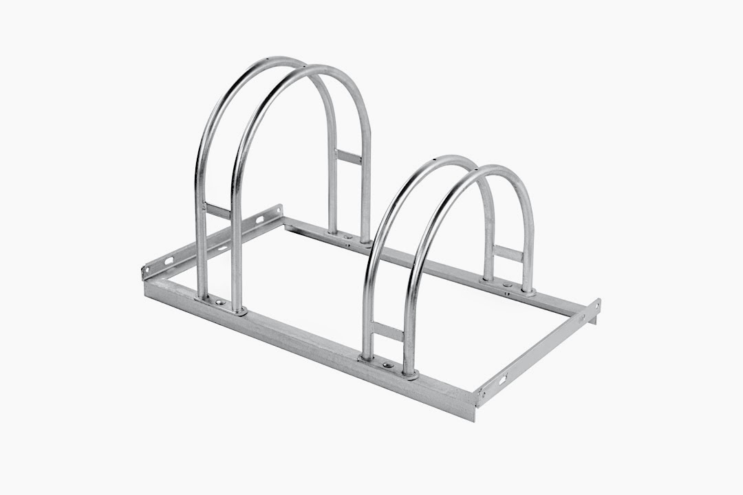 City Bicycle Rack for 2 or 3 Bikes: Low & High Wheel Versatility Robust Galvanised Finish