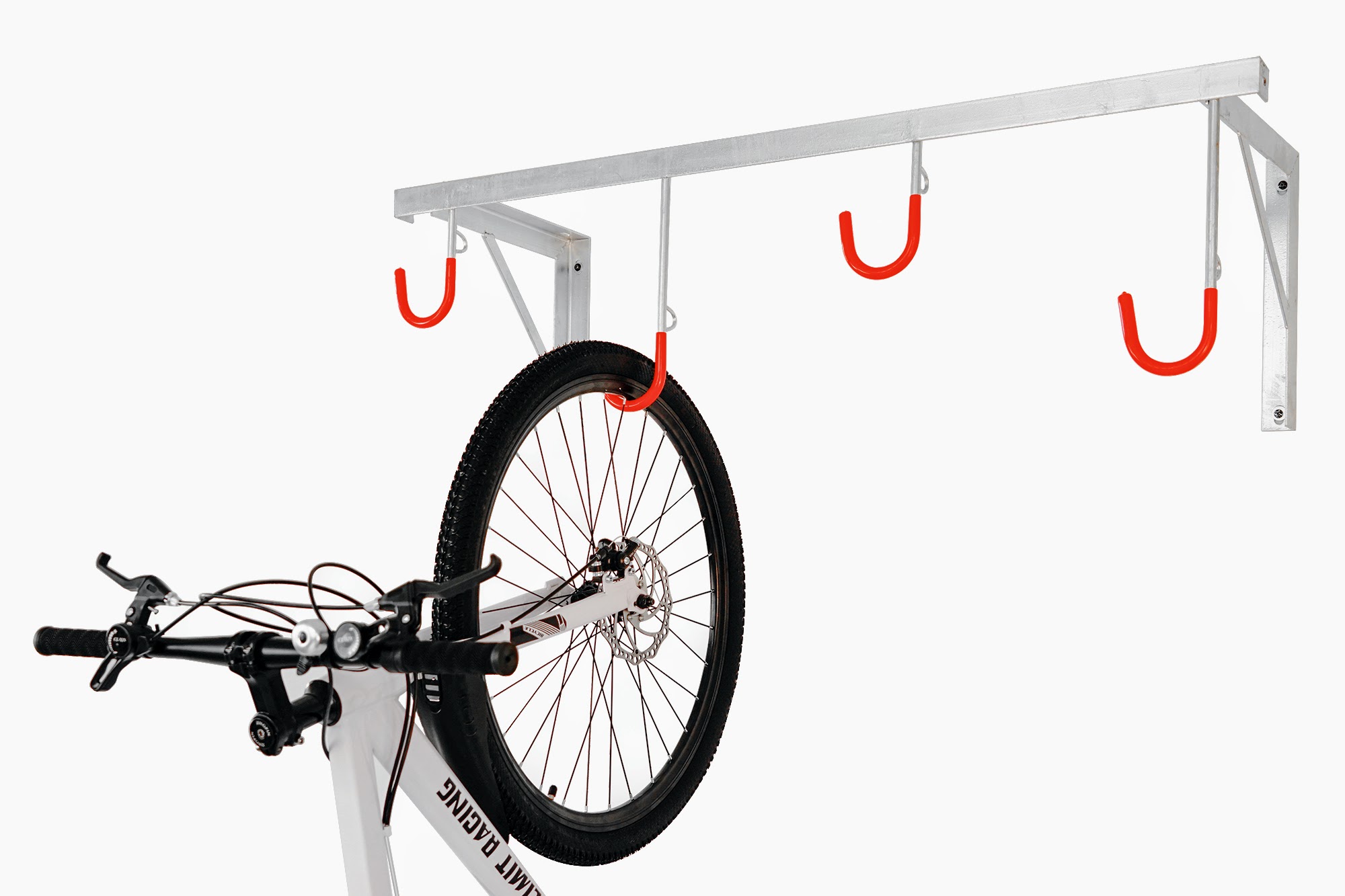 Compact Bike Hanging Storage Hook System 
For 2 or 4 Bicycles Durable Galvanised Finish