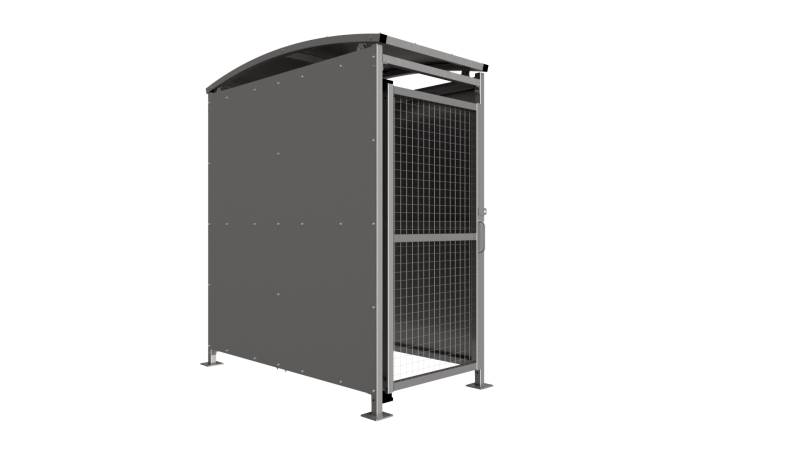 Shelter Galvanised Clad With Mesh Lockable Gates 
Ideal for Recycling & Bins- Badby MM1 