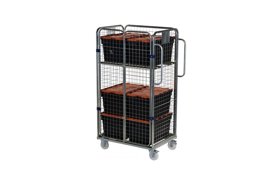 4-Sided Compact Picking Trolley: Streamline Merchandising (H1000mm)