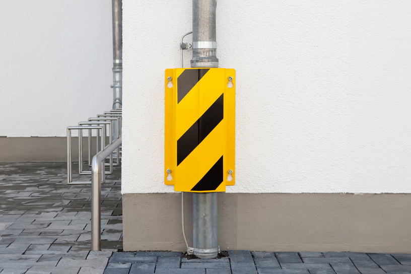 Pipe & Cable Guard Wall Mounted. Internal or External Use. Protecting pipes, cables and cable runs. Recommended