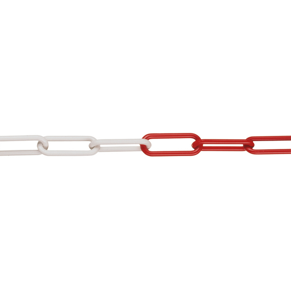 Barrier Chain Hi-Viz Red&White or Black&Yellow in 5Mtr Economical lengths & made in HQ UV Weather Resistant Nylon