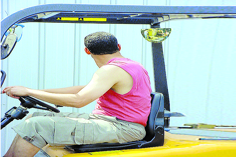 Fork Lift Truck Mirror: Polymir 
Rear Fixing - Unbreakable