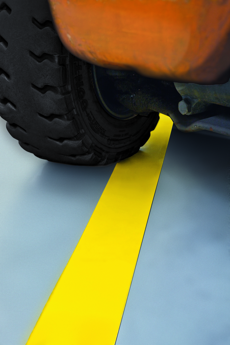 Marking Tape Heavy Duty- for forklift truck areas. 
Indoor use. For permanent marking. 1.5m or 6m long.