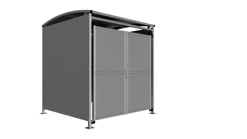 Expandable Secure Storage Shelter: Galvanised Durable Steel & Lockable Doors