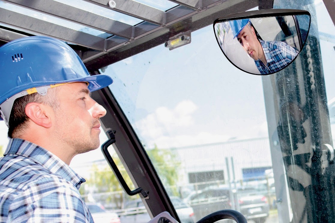 Fork Lift Truck Mirror: P.A.S 
Front or Rear & Unbreakable