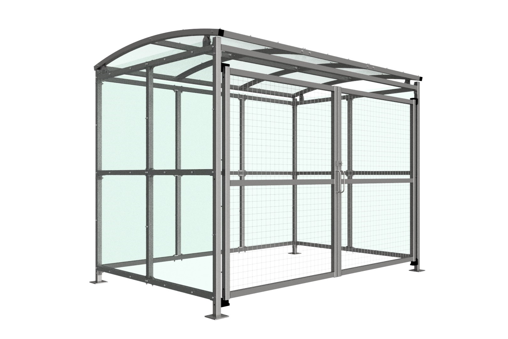 MC1 Badby Bike & Multi-Use Shelter: (Lockable Gates)
Extension bays - Galvanised Frame & PETG Roof