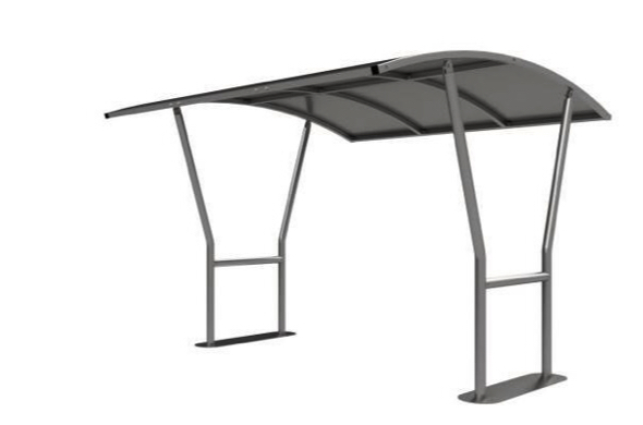 Canterbury Cycle Shelter (Galvanised Frame & Roof): Robust Protection (4-12 Bikes) Access on Both Sides