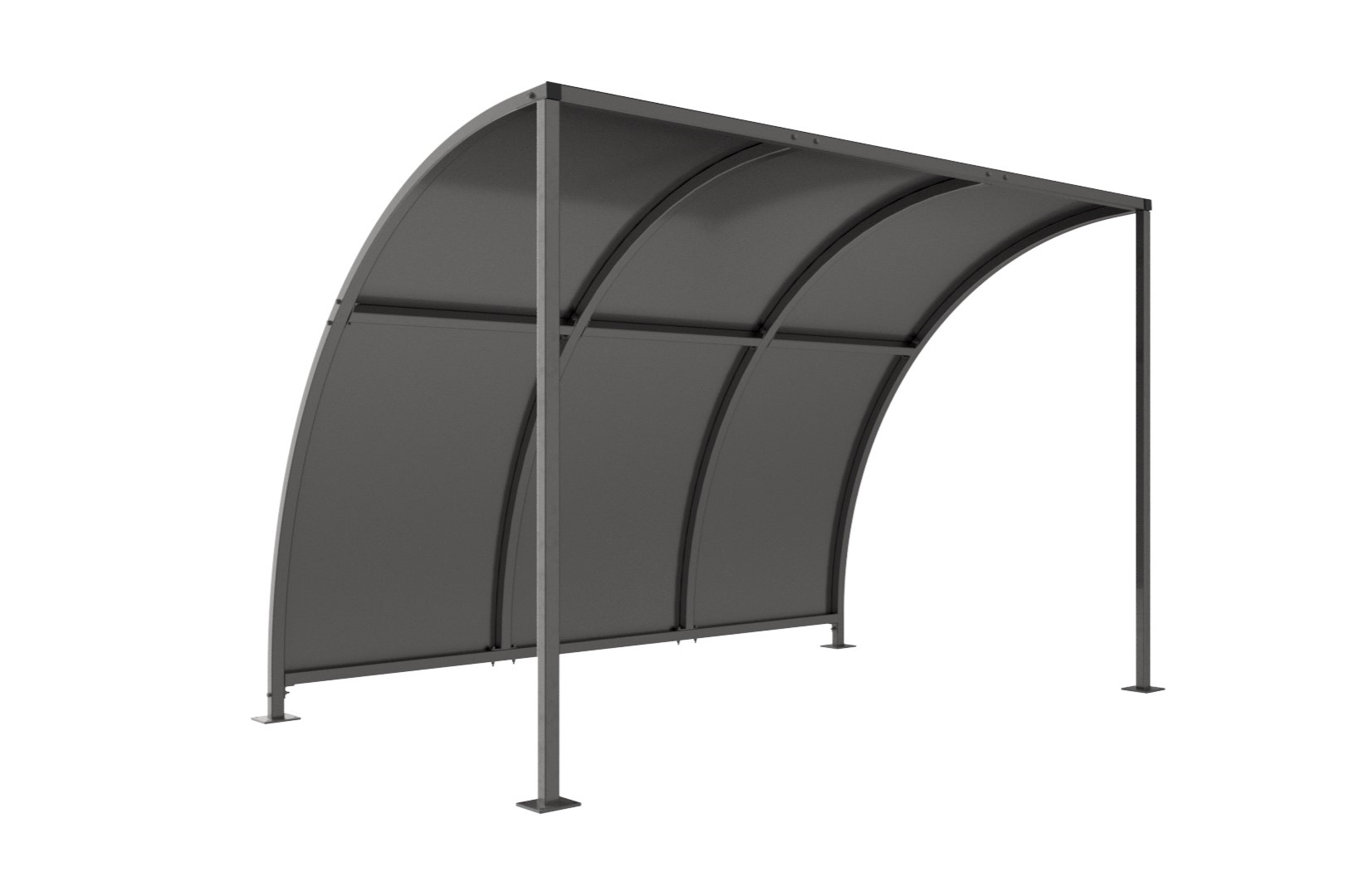 Multi-purpose Curved Leyton Shelter for Bikes & More 
Weather Protection Galvanised Frame & Roof