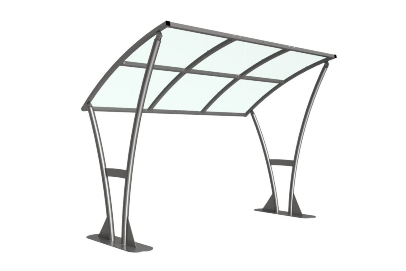 Newton Shelter (PETG Roof + Galvanised Frame): Modern & Elegant