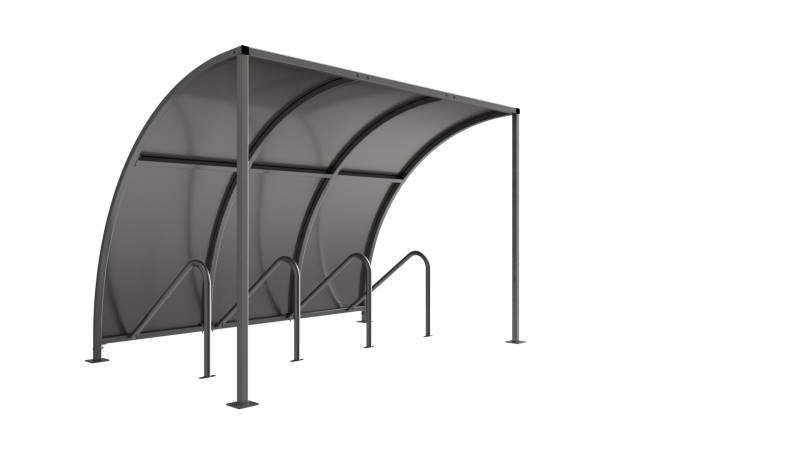 VS1 Bike Shelters (CLAD Roof)
Built-In Stands all in Galvanised Steel.
Choose Your Size (2-12 Bikes)