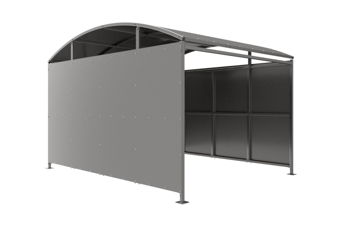 Wilson AdaptaShelter (Galvanised Roof & Sides): Modular Solution for Bikes, Waiting & Trolleys
