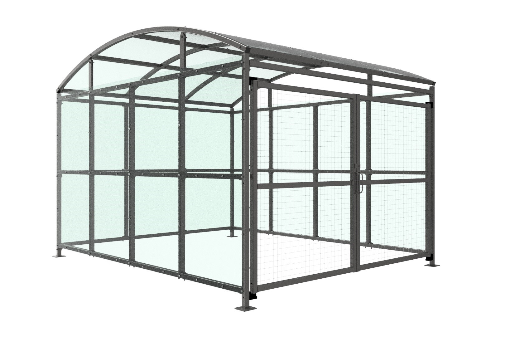 YC1 Shelter with lockable Gates, Ideal for Recycling & Bins - Extension bays available