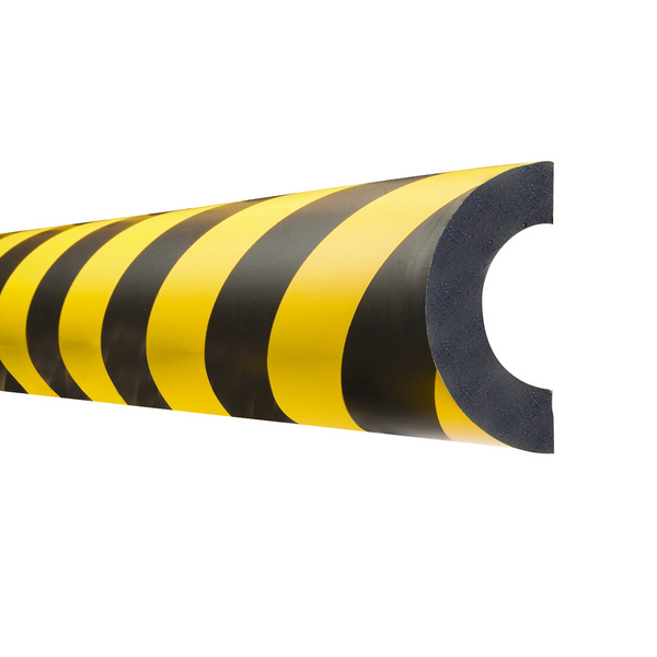 Curved Pipe Protector 40/60/85mm ID - Hi-Vis - 80/100/125mm OD - Indoor/Outdoor - Adh/Mag - 1mL